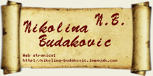 Nikolina Budaković vizit kartica